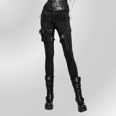 Pantalon Gothique Rock Noir PUNK RAVE