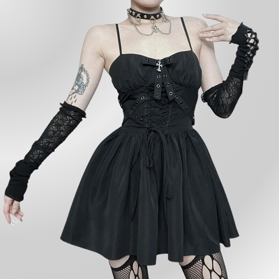 Robe Gothique Victorienne Dentelle Sombre