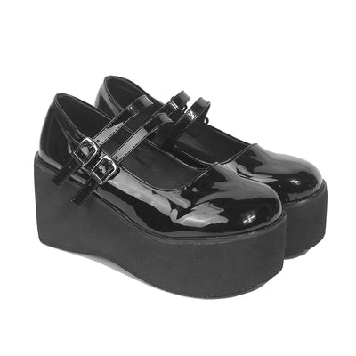 Chaussure a Talon Noir Gothique