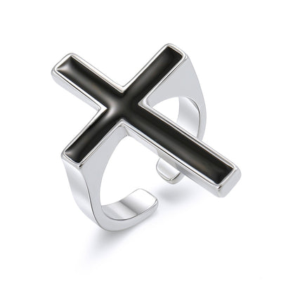 Bague Gothique Croix Moderne